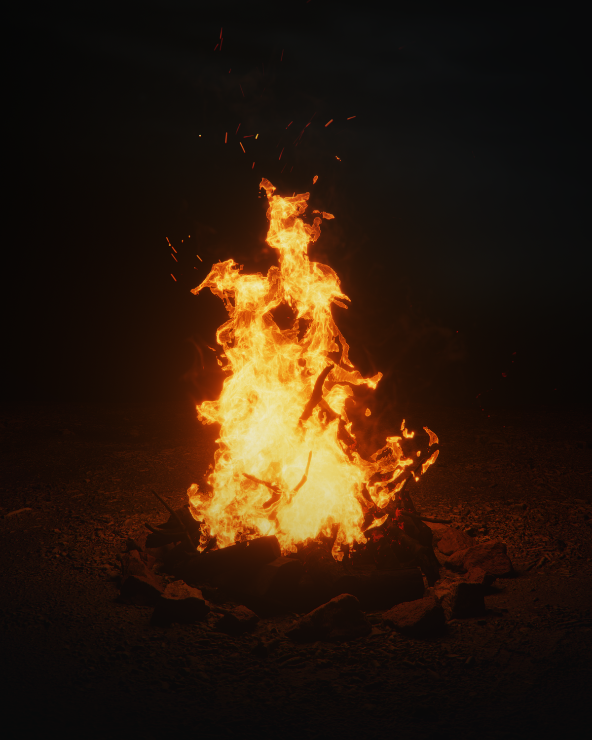 Free Campfire VDB + Blender Fire Shader | FREEBIE